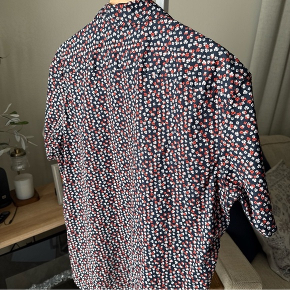 Michael Kors Men’s S/S Blue/white/orange Slim Fit Floral Button Up Size XL - Picture 8 of 10